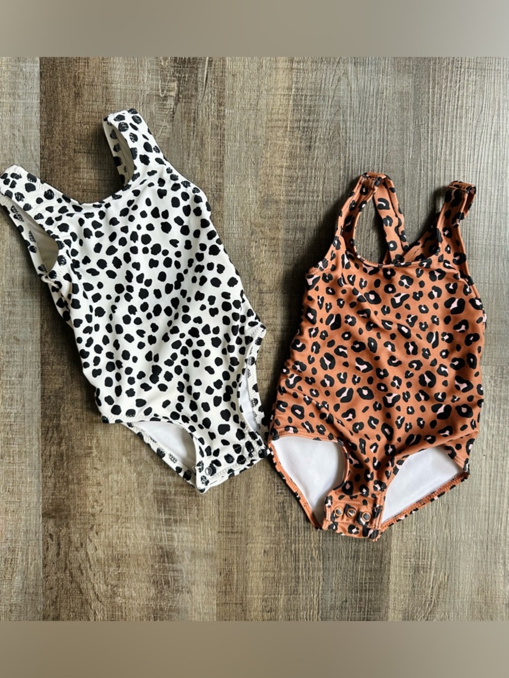 Animal Print One-Piece Swimsuits - Set of 2 : 6-12 months